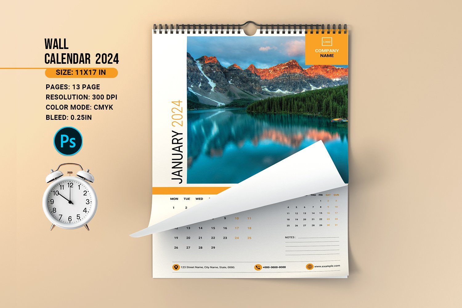 Template #377434 Calendar Calendar Webdesign Template - Logo template Preview
