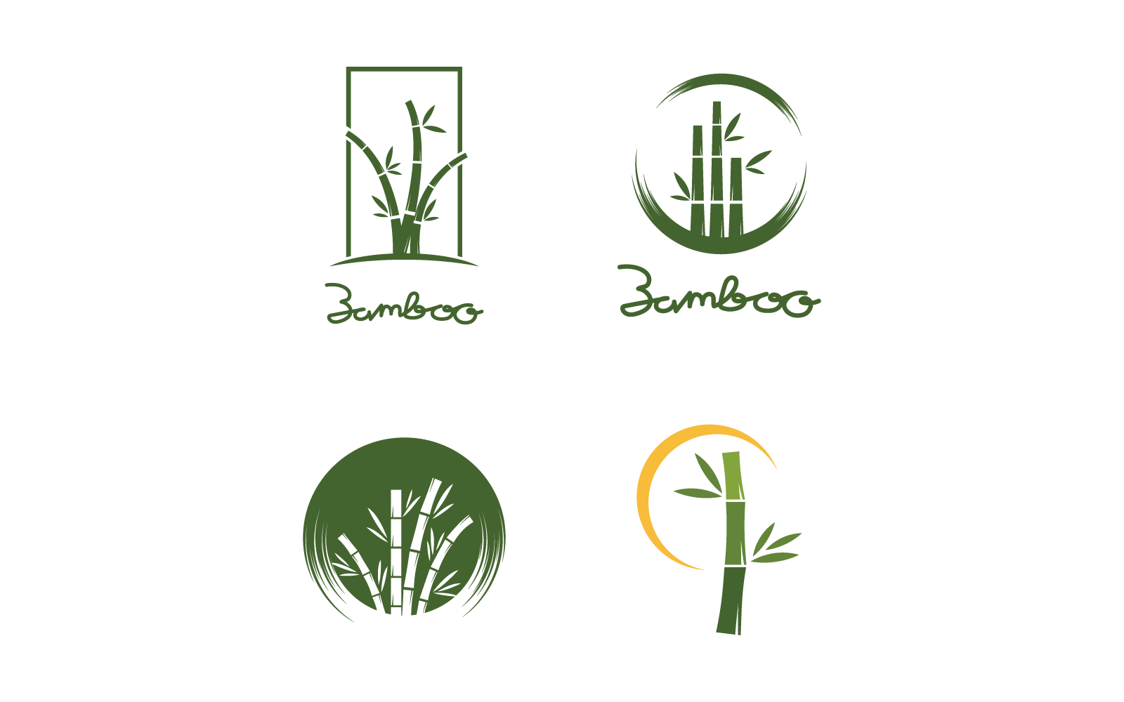 Bamboo  logo icon  vector template