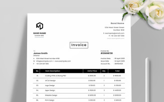 Clean Corporate Invoices Layout