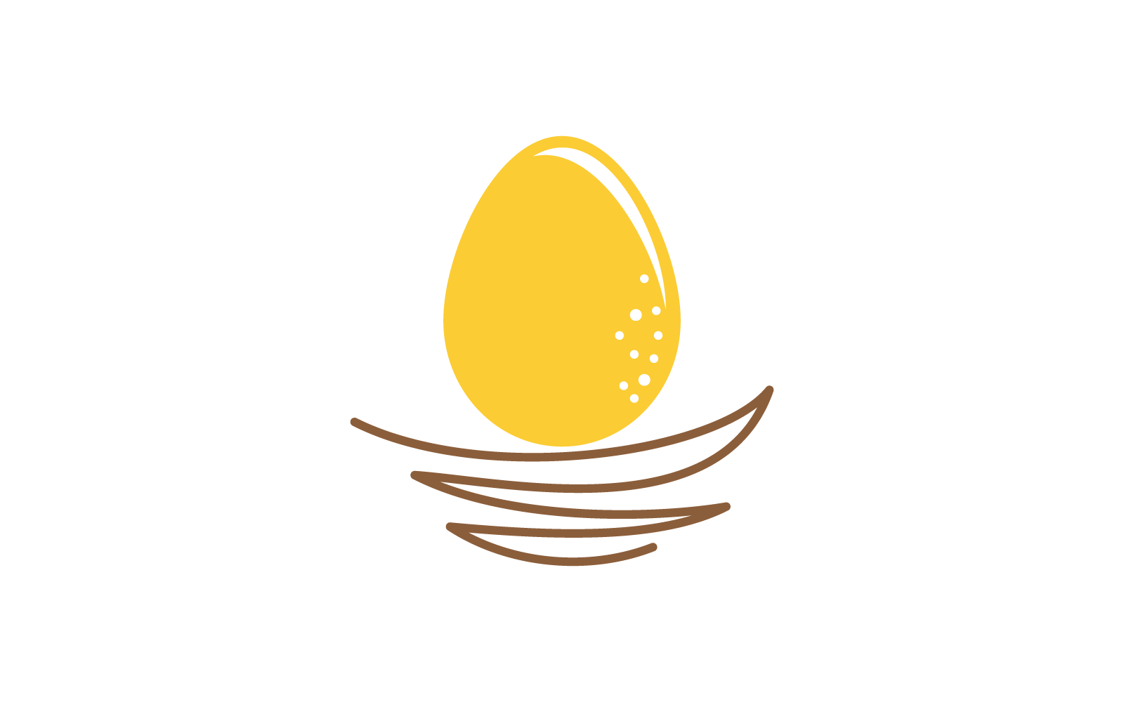 Diseño plano del vector del logotipo de la ilustración del huevo