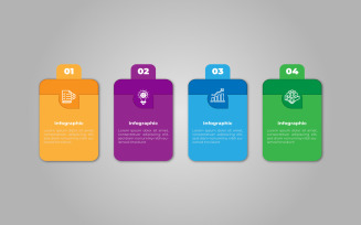 Four step vector eps infographic element template design.