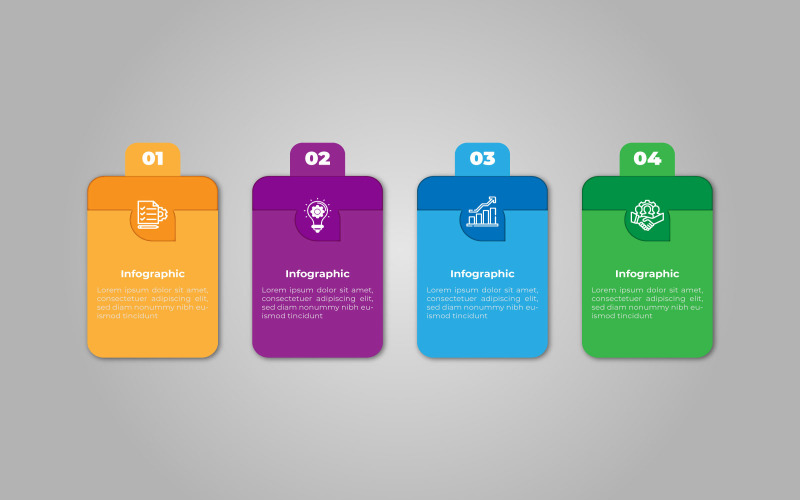 Four step vector eps infographic element template design. Infographic Element