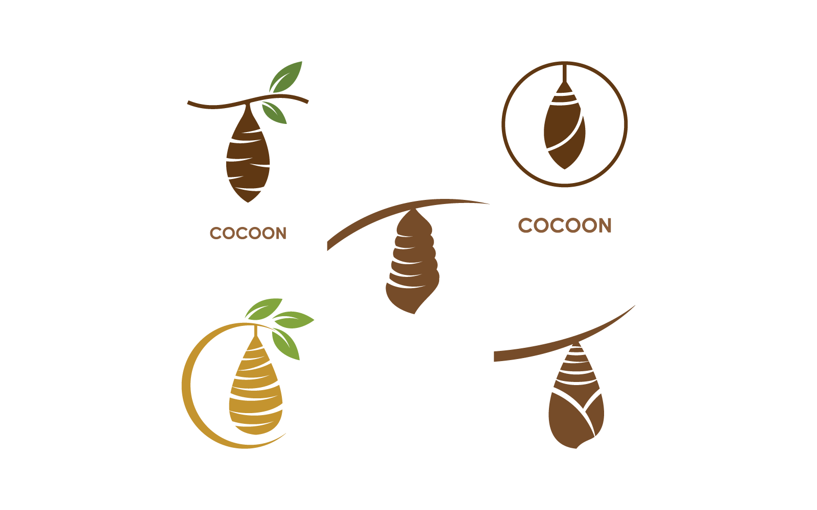 group of Cocoon icon illustration logo vector design Logo Template
