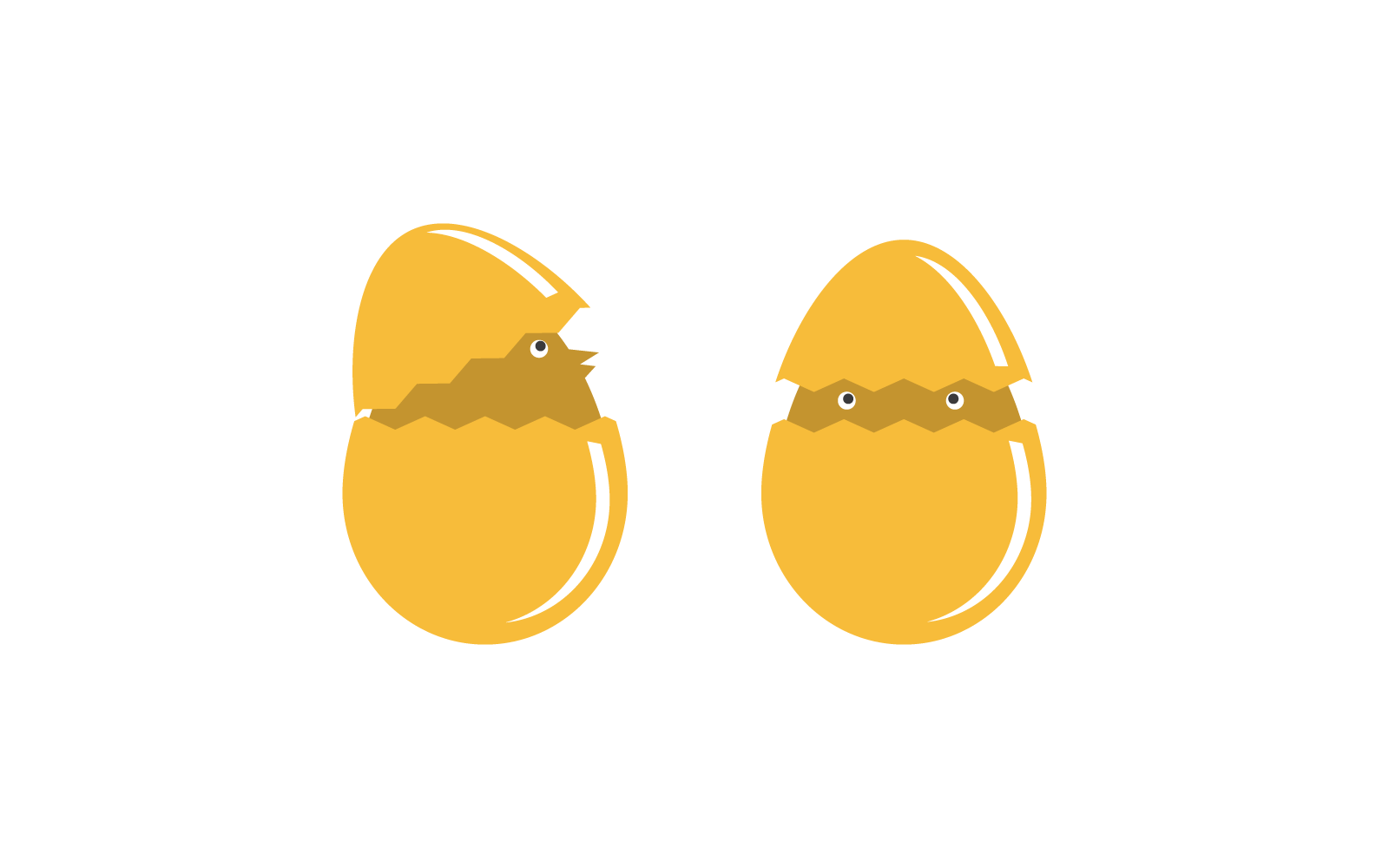 鸡蛋卡通插画标志矢量平面设计