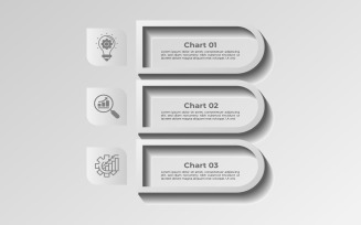 Rounded vector infographic element template design.