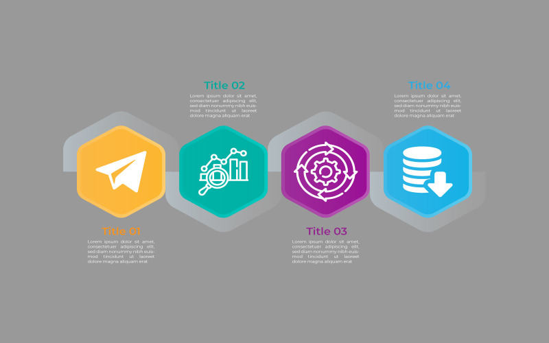 Vector polygon style infographic template design. Infographic Element