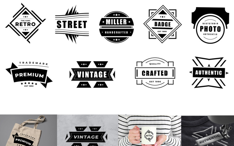 Vintage Logo Templates Layout Corporate Identity