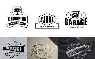 Vintage Style Badges And Logo