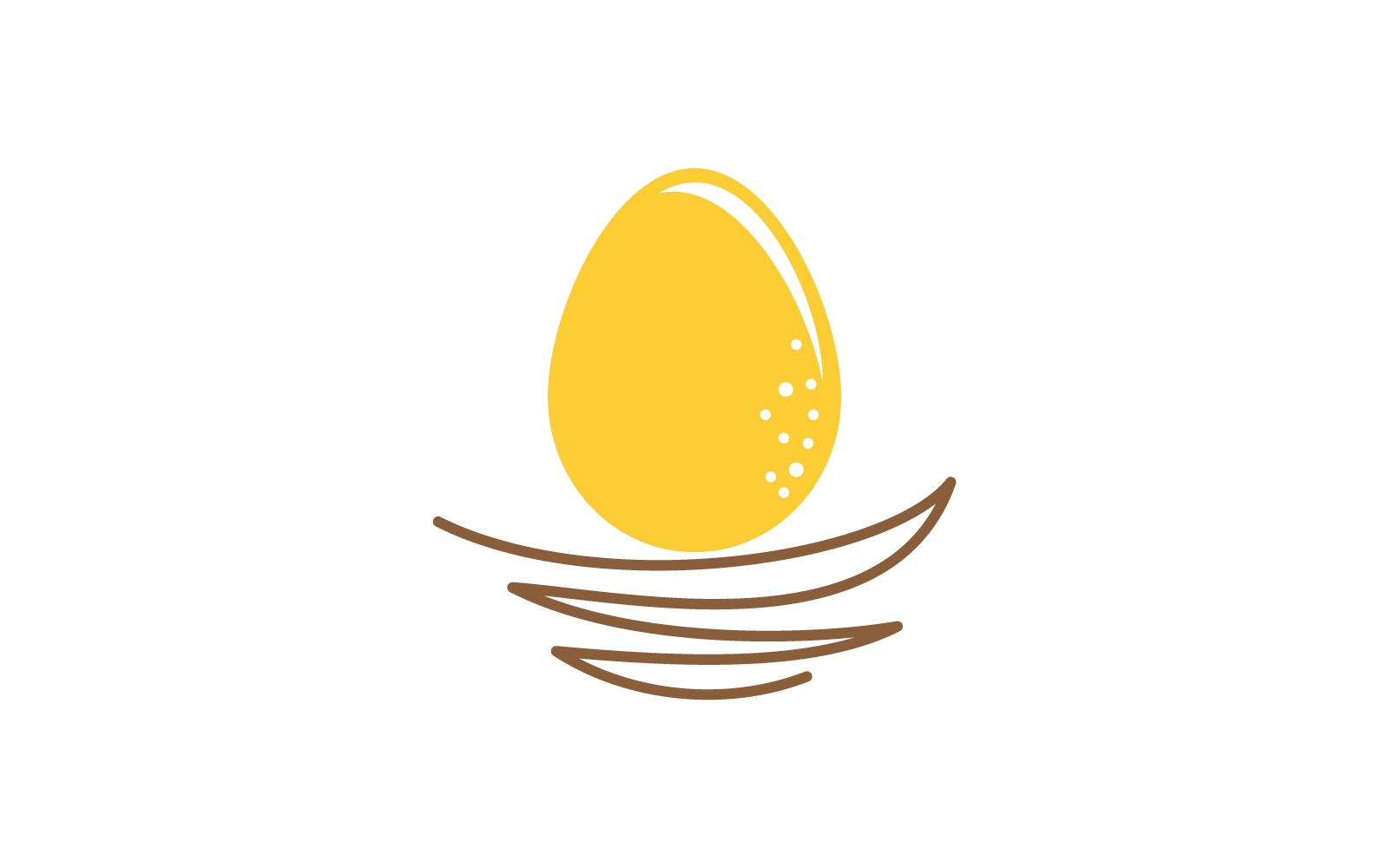 Yumurta illüstrasyon logo vektör düz tasarımı