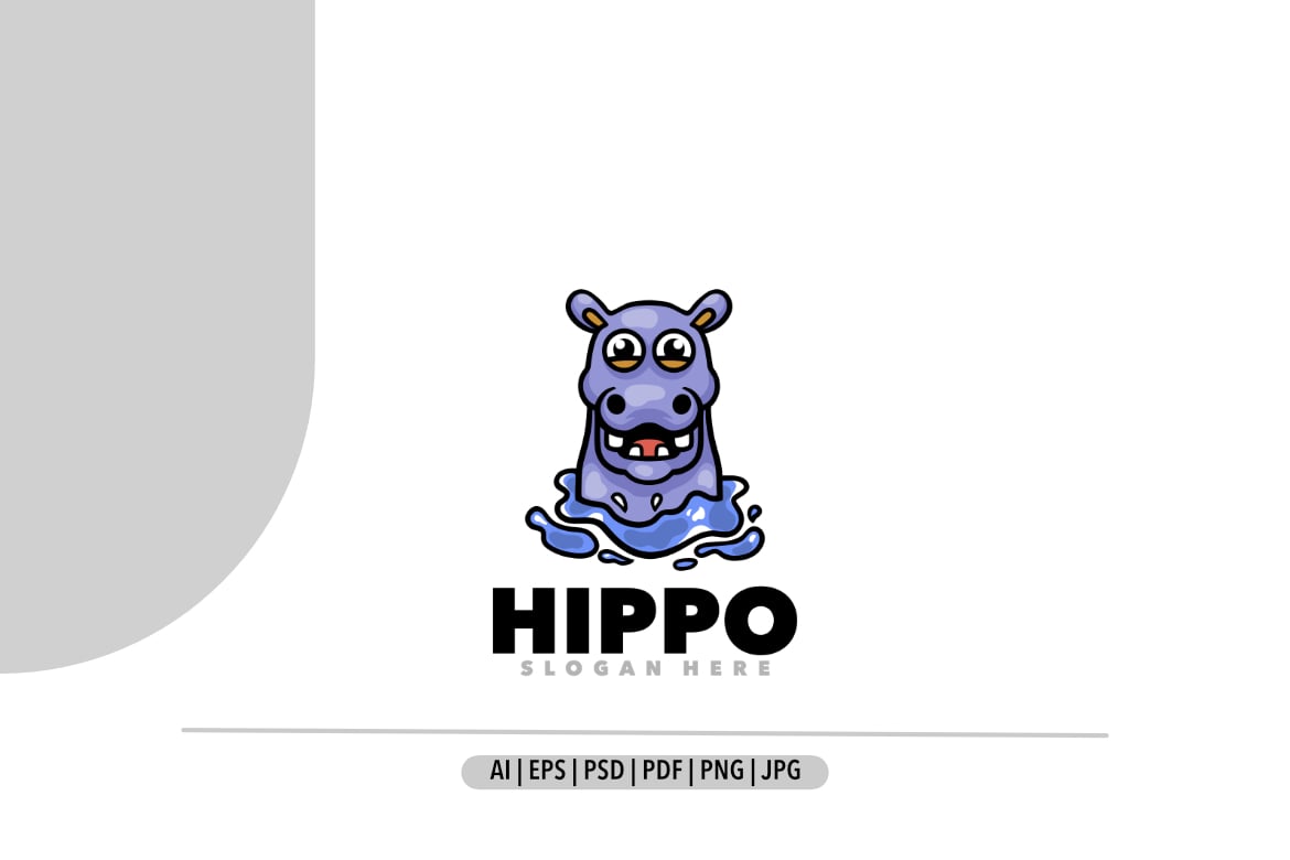 Kit Graphique #377520 Isolated Hippo Web Design - Logo template Preview