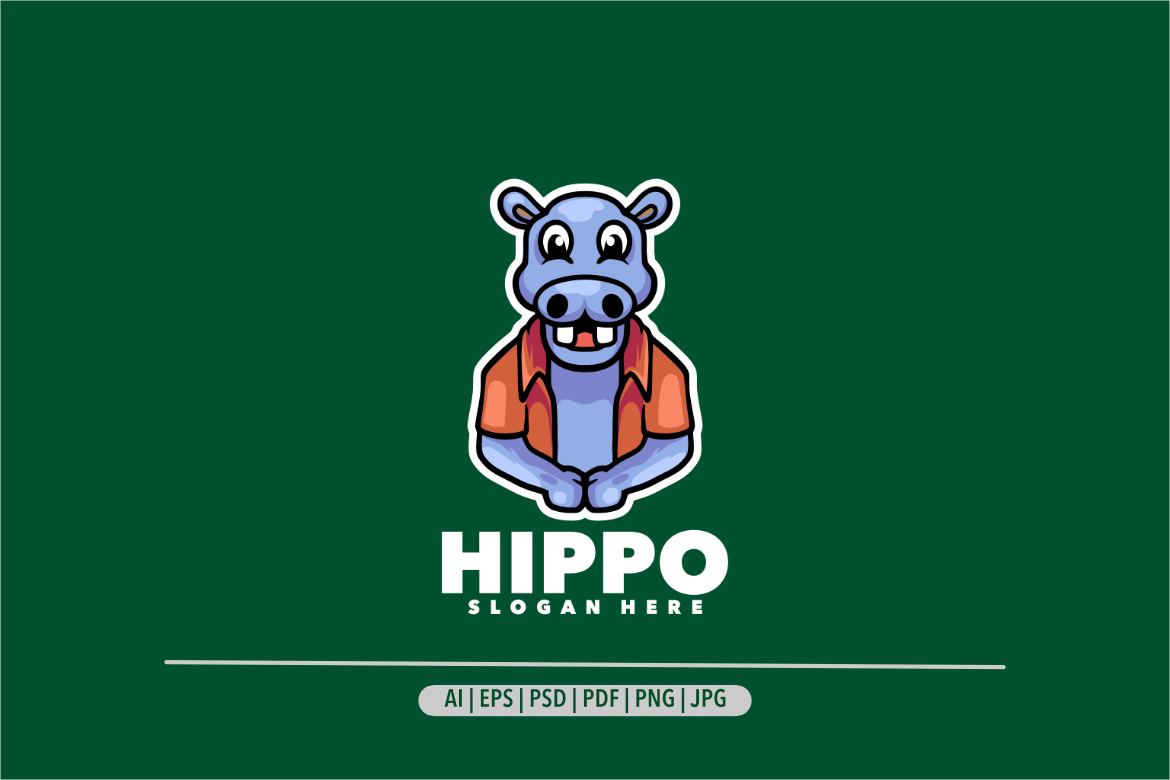 Template #377521 Illustration Hippopotamus Webdesign Template - Logo template Preview