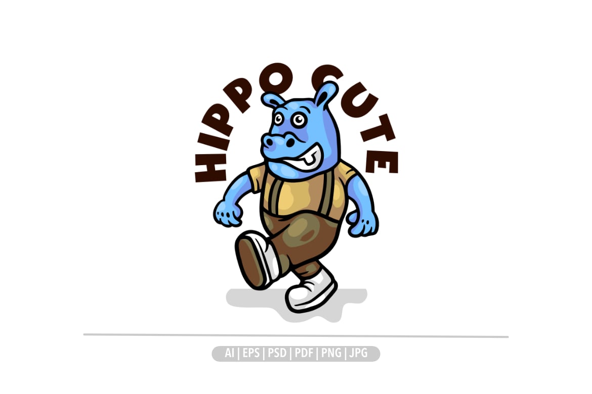 Kit Graphique #377525 Hippo Rtro Divers Modles Web - Logo template Preview