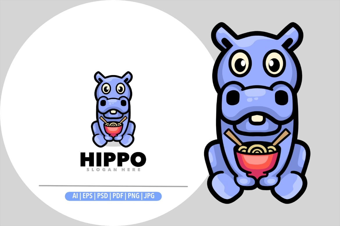 Template #377530 Mascot Hippo Webdesign Template - Logo template Preview