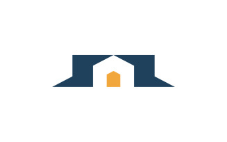 Bolt home lightning house logo design template