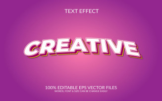 Creative 3D Editable Vector Eps Text Effect Template Illustration