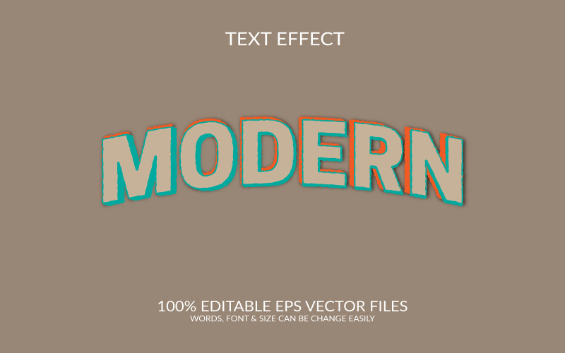 Modern 3D Editable Vector Eps Text Effect Template Illustration