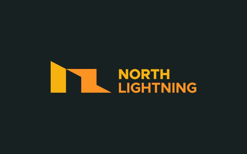 n letter lightning bolt logo design template Logo Template