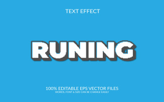 Running fully editable vector text effect