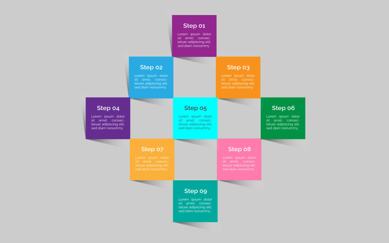 Square vector infographic element template design. Infographic Element