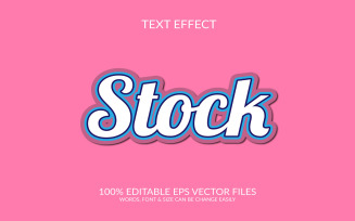 Stock 3D Editable Vector Eps Text Effect Template Design