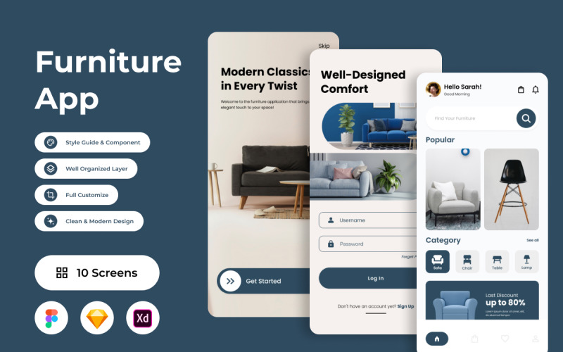 StyleScape - Furniture App UI Element