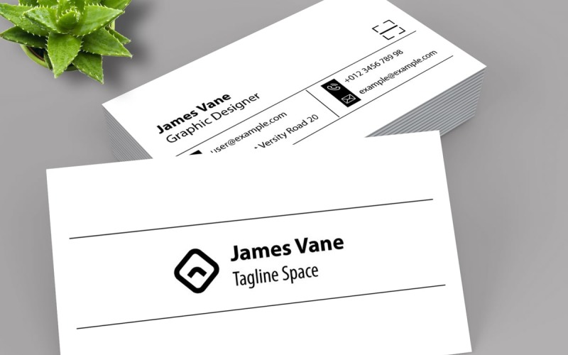 Creative White Business Card Layout Corporate Identity