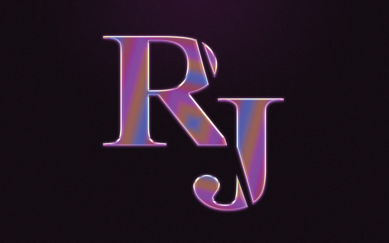 Elegant RJ Letter Logo Template Design