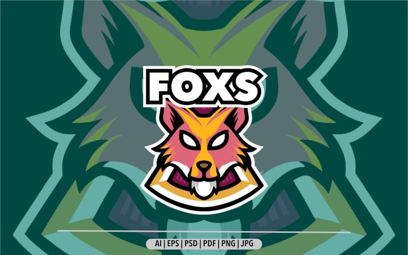 Fox mascot sport logo design template Logo Template