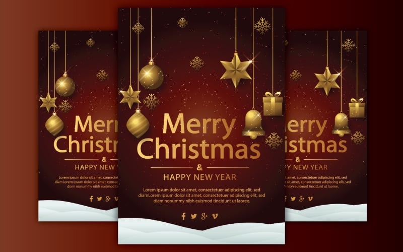 Joyful Wishes and Festive Delights: A Merry Christmas Template for A4 Celebrations! Corporate Identity