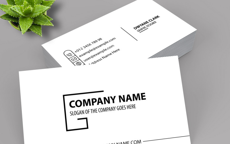 Professional White Business Card Corporate Identity