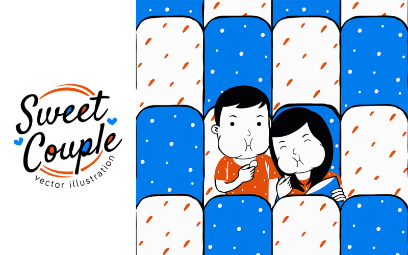 Sweet Couple Vector Illustration #16 Vector Graphic