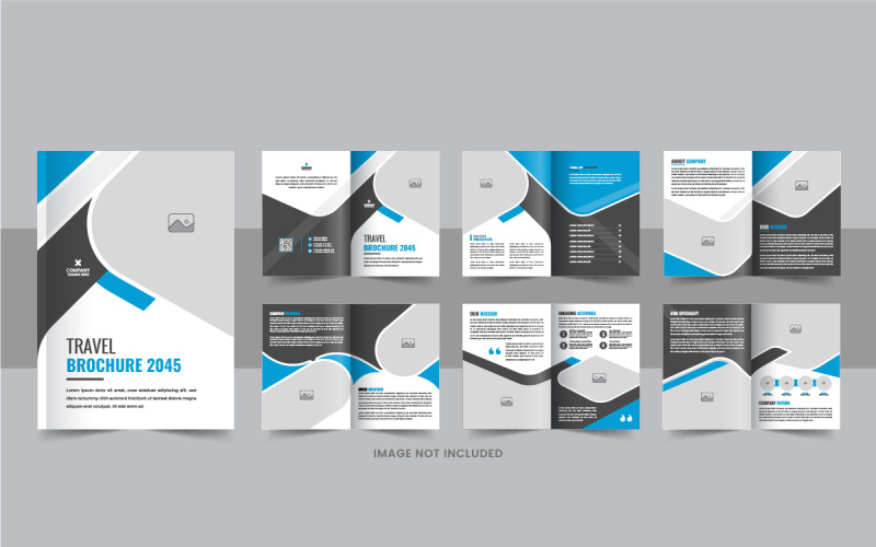 Travel Brochure design template or Travel Magazine design template Layout Corporate Identity