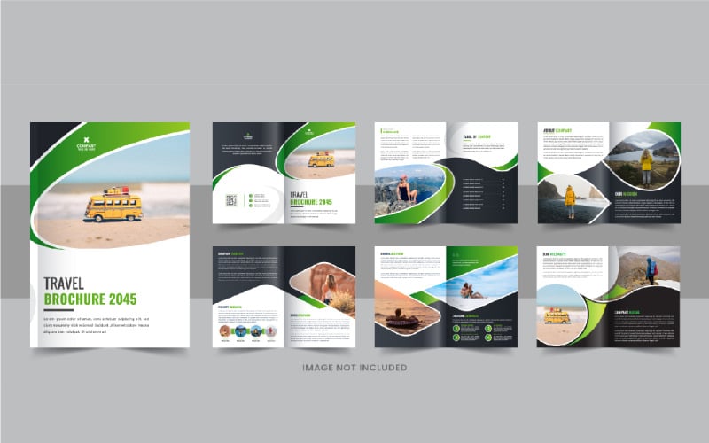Travel Brochure design template or Travel Magazine design template Corporate Identity