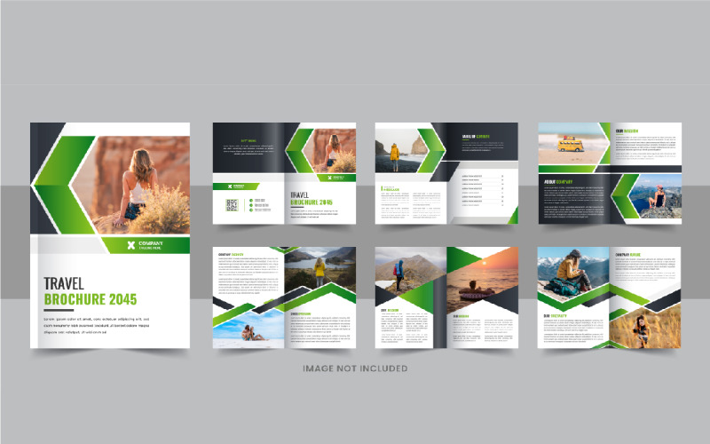 Travel Brochure design template or Travel Magazine template design Corporate Identity