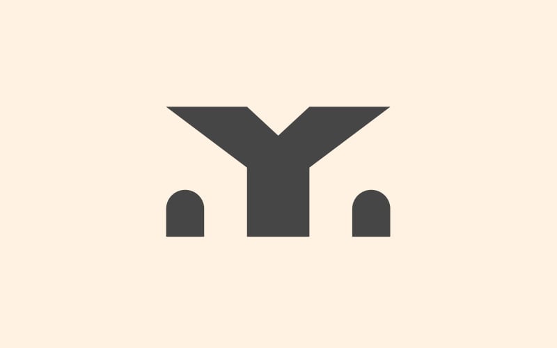 Y lettermark minimal house logo design template Logo Template