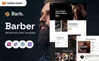 Barb - Barber Shop Modern WordPress Elementor Theme