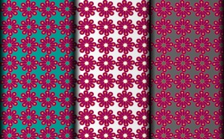 Flower style simple vector pattern design template.