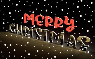 Merry Christmas 3D Background Illustration