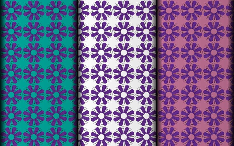 Seamless geometric floral vector eps minimal pattern design template Pattern