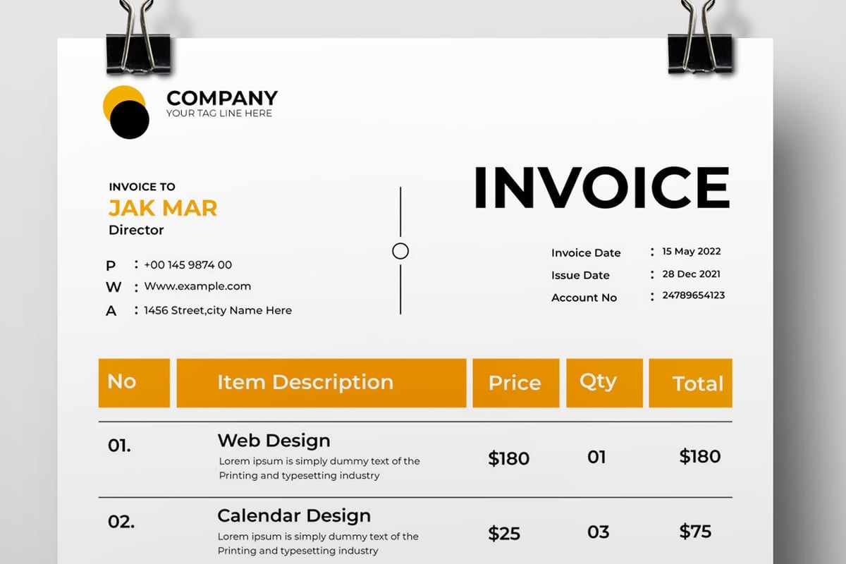 Template #377814 Invoice Clean Webdesign Template - Logo template Preview