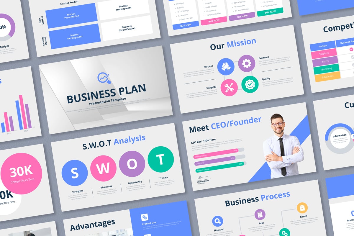 Kit Graphique #377834 Business Plan Web Design - Logo template Preview