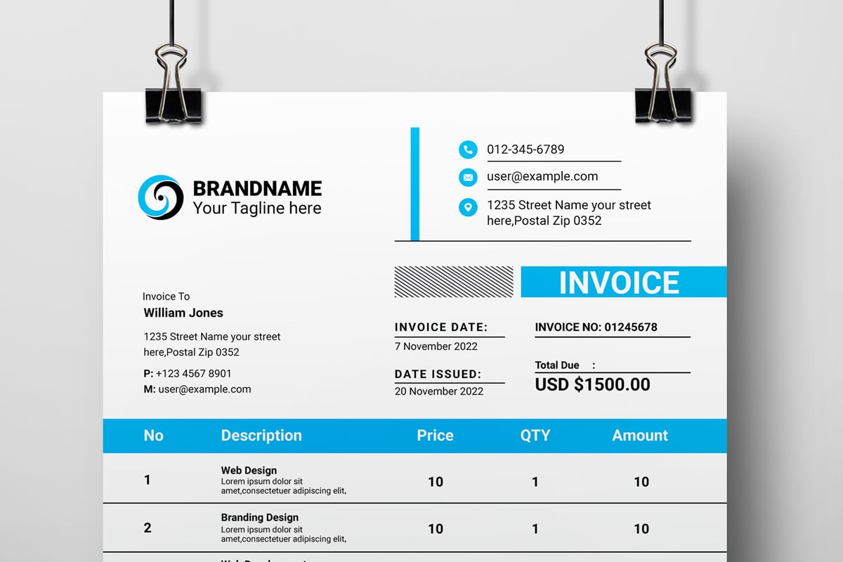 Template #377844 Invoice Clean Webdesign Template - Logo template Preview