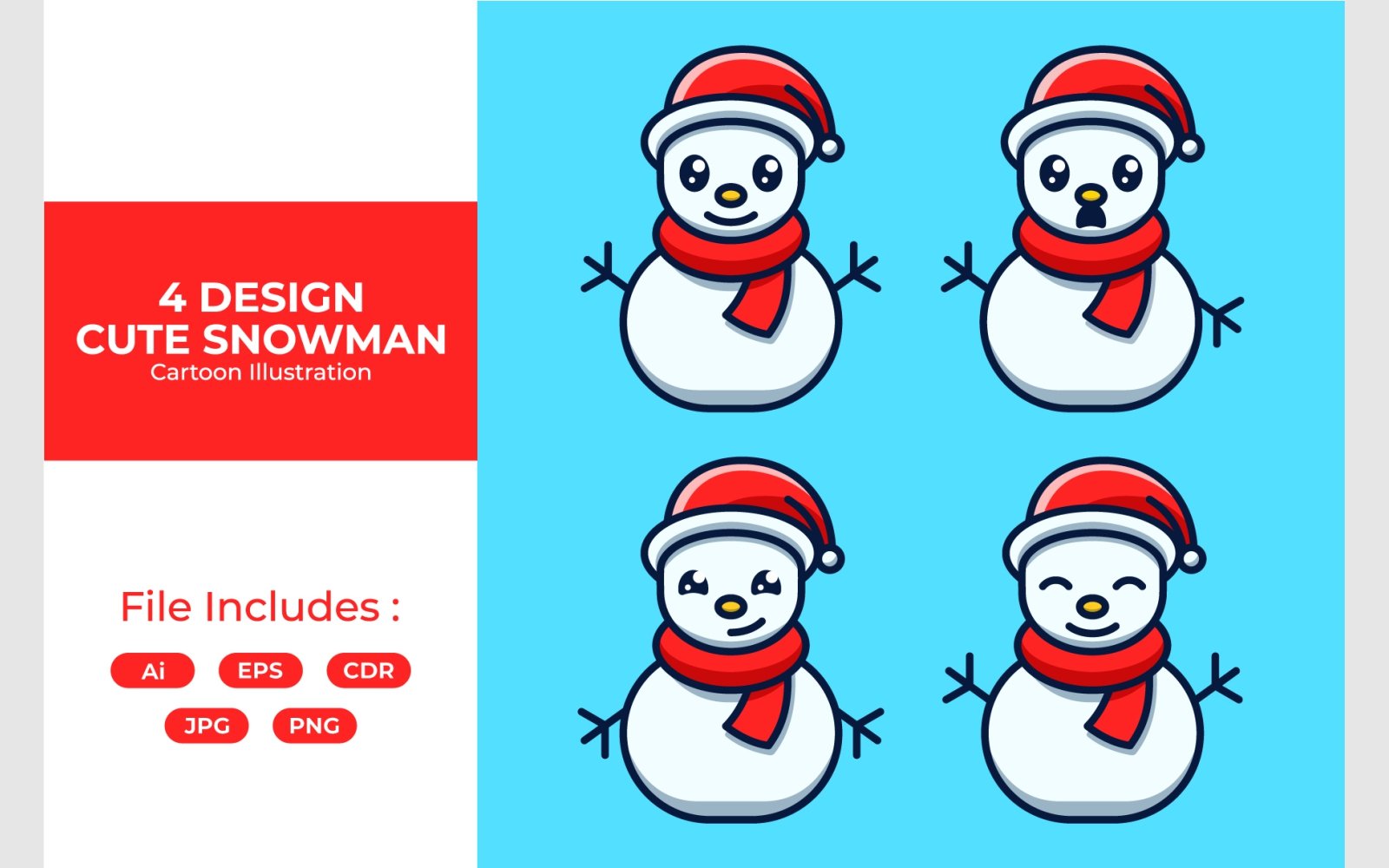 Kit Graphique #377873 Bonhomme-de-neige Dessin-anim Web Design - Logo template Preview