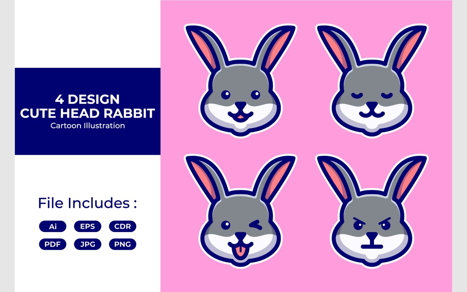 Kit Graphique #377878 Cute Rabbit Divers Modles Web - Logo template Preview