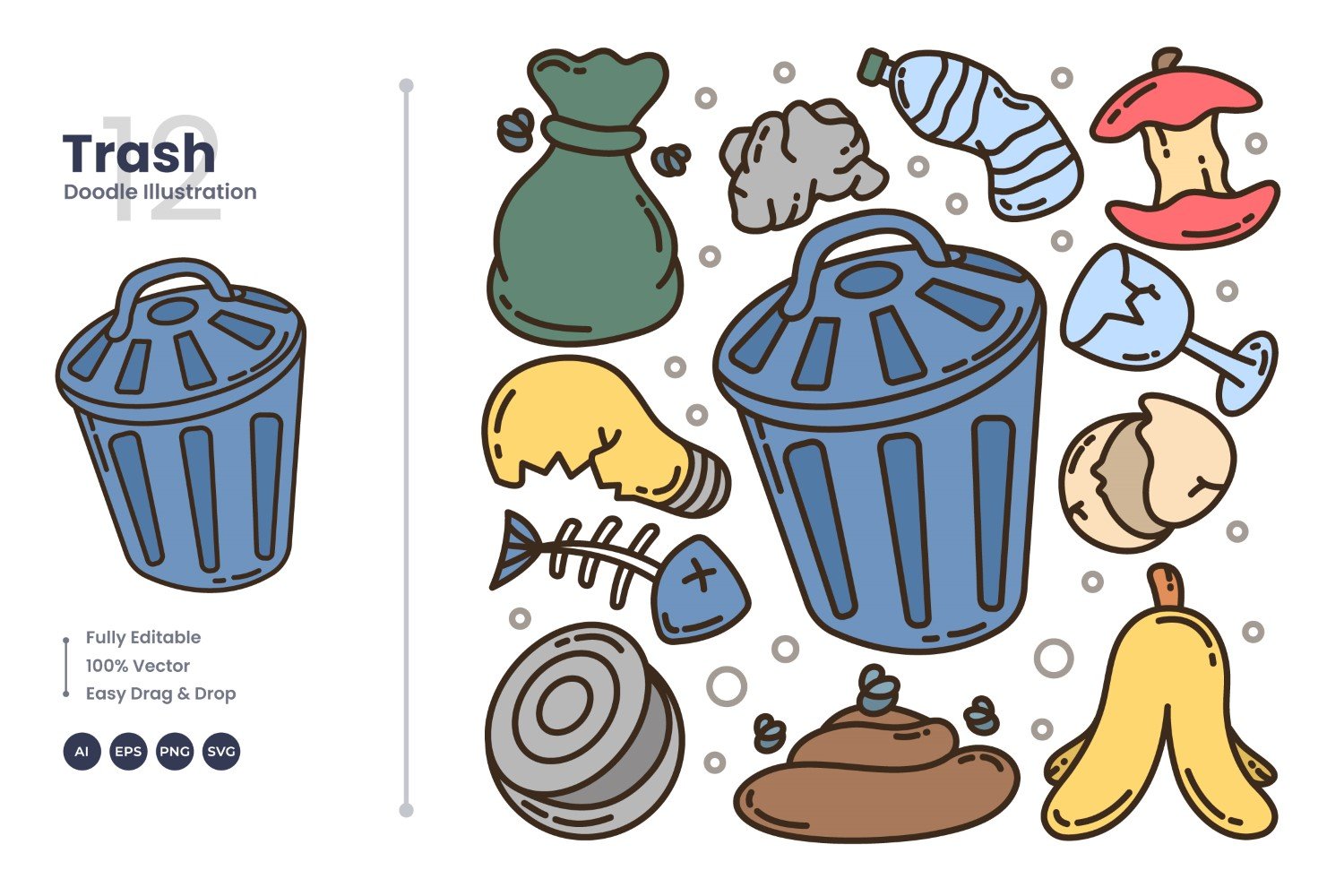 Kit Graphique #377899 Cute Doodle Divers Modles Web - Logo template Preview
