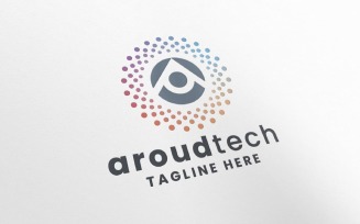 Around Tech Letter A Logo Template
