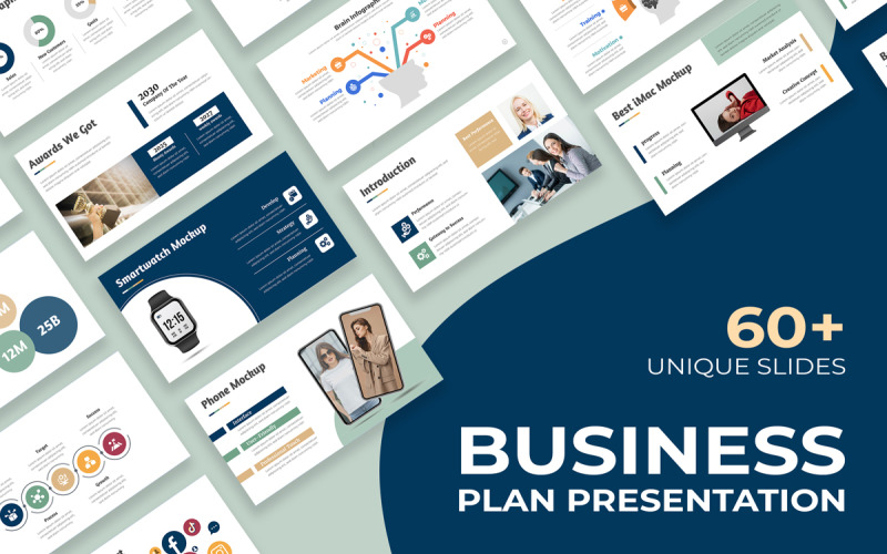 Business Plan Presentation Template Layout Design PowerPoint Template