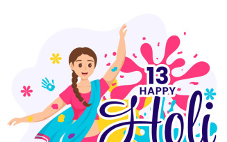 13 Happy Holi Festival Illustration