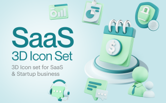 Saasy - Software as a Service 3D Icon Set