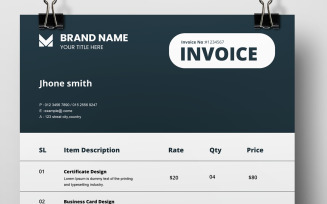 Simple Invoice Layout Template